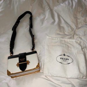 Prada Cahier Bag- Black/White